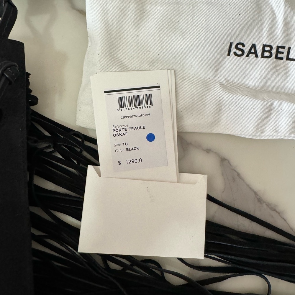 Isabel Marant Oskaf Fringe Purse - Black - Picture 6 of 12